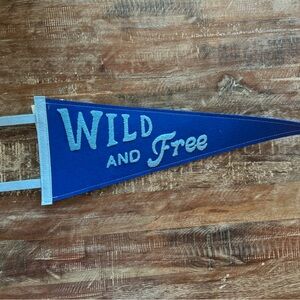 WILD AND FREE pennant